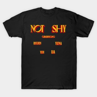 Itzy Not Shy Member Name T-Shirt